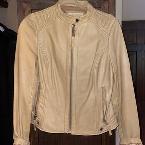 Michael Kors tan leather jacket
